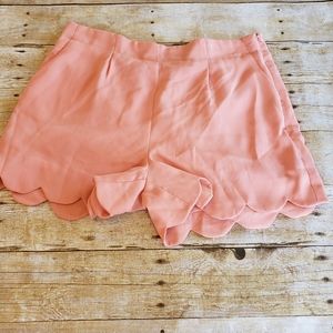 Coral dress shorts